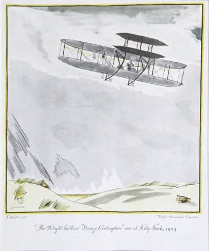 Les Pionniers de L'Aviation, 6 estampes de...