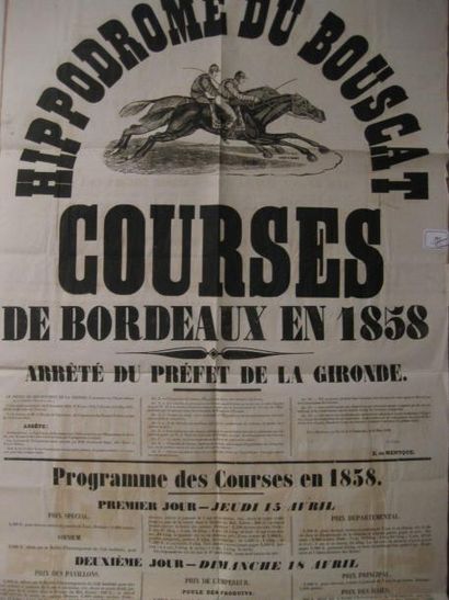 Hippodrome de Bouscat; courses de Bordeaux,...