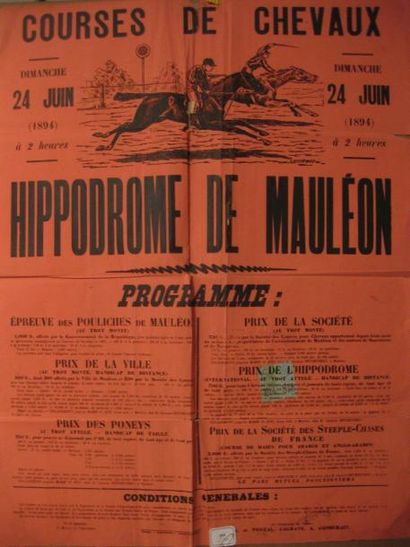 Hippodrome de Mauléon; 24 juin 1894. Courses...