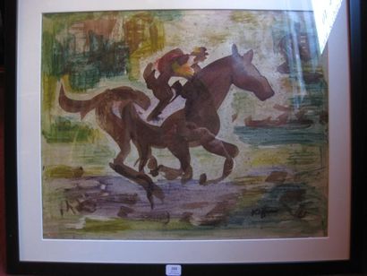 Charles KIFFER (1902-1992)
Le Galop Aquarelle...