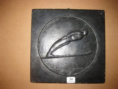 Lucien GIBERT (1904-1988)
Saut à ski Plâtre...