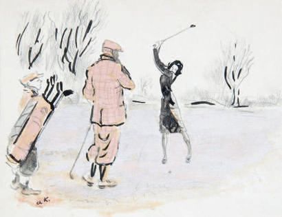 Charles KIFFER (1902-1992)
Le swing Gouache...