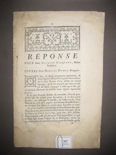[Jeu de Paume] Recueil de 23 pages concernant...