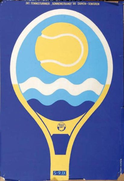 Affiche russe au pochoir pour un tournoi...