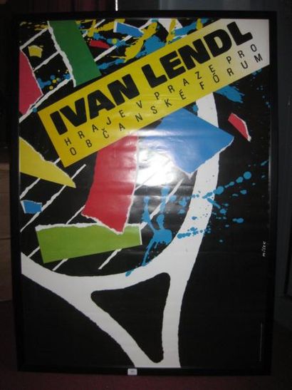 Ivan LENDL
Affiche offset tchèque par MISEK...