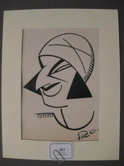 PICO(1900-1977)
Suzanne LENGLEN Encre signée...