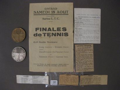 2 Médailles en bronze et bronze argenté,1950...