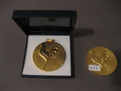 2 Médailles FFT en bronze par Arthus-Bertrand...