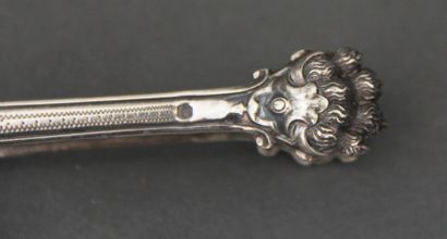 Pince à sucre pattes de lion en argent 800°/°°...