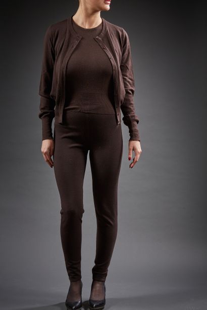 ALAÏA

Ensemble en maille marron, composé...