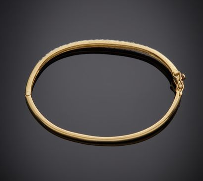 Bracelet rigide ouvrant en or jaune 750 millièmes,...