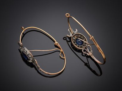 Paire de boucles d'oreilles en or jaune 750...