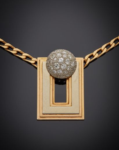 Collier articulé en or jaune 750 millièmes...