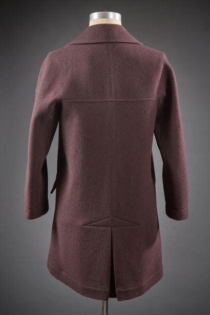 ALAÏA

7/8ème en laine bordeaux, col châle...