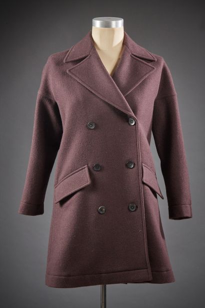 ALAÏA

7/8ème en laine bordeaux, col châle...