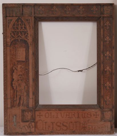 Un cadre et un panneau en bois pyrogravé

63,5...