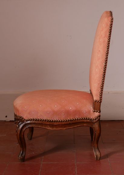 Chaise d'enfant en bois naturel, pieds cambrés,...