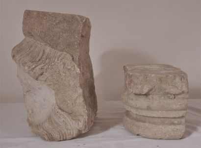 Sculpture représentant un homme barbu et...