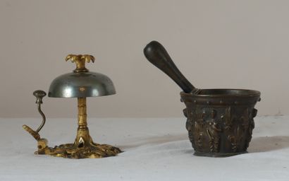 Lot :

- Sonnette de table en bronze

H :...