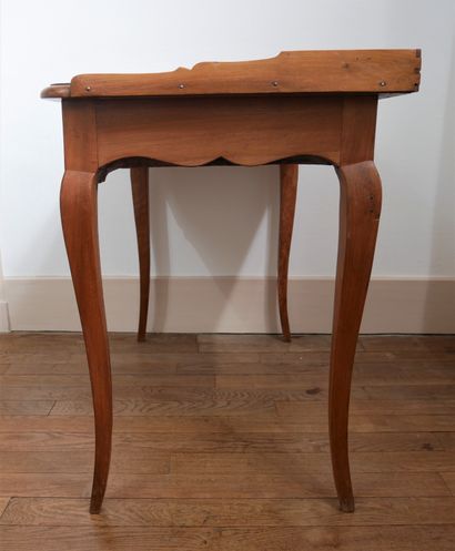 Table bureau en bois naturel ourant à deux...