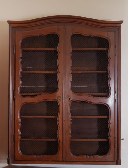 Haut de buffet deux corps en bois naturel...