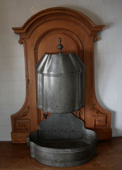 Meuble de toilette en bois naturel à deux...