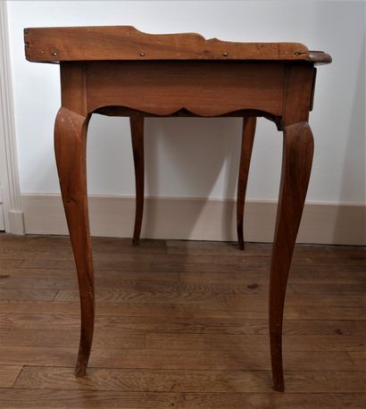 Table bureau en bois naturel ourant à deux...