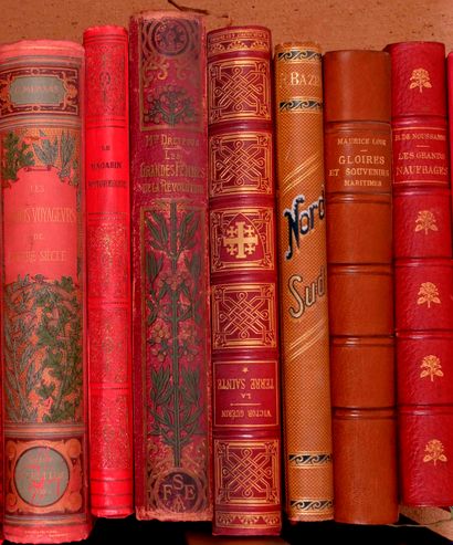 Lot of books bound in percaline and various...