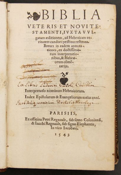 Biblia sacra veteris et novi testamenti

Parisiis...