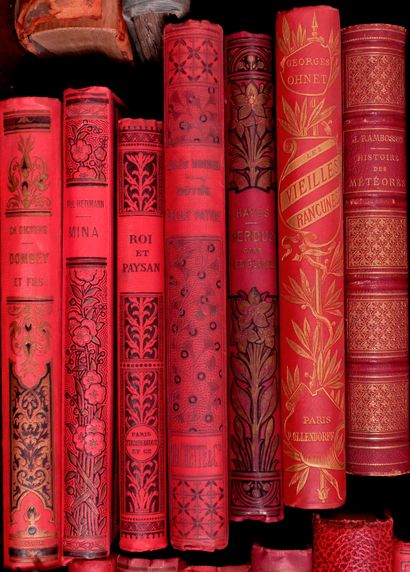 Lot of books bound in percaline and various...