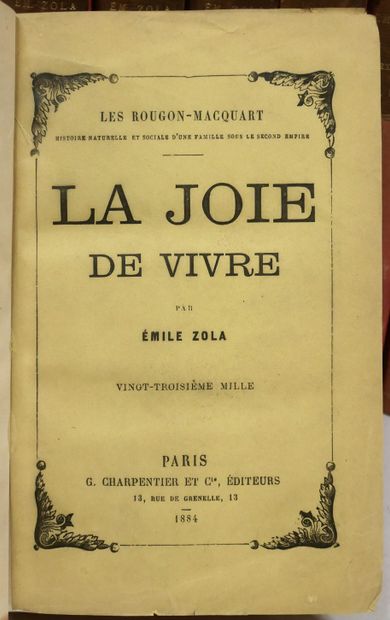ÉMILE ZOLA.

La débacle. Paris, Bibliothèque-Charpentier,...