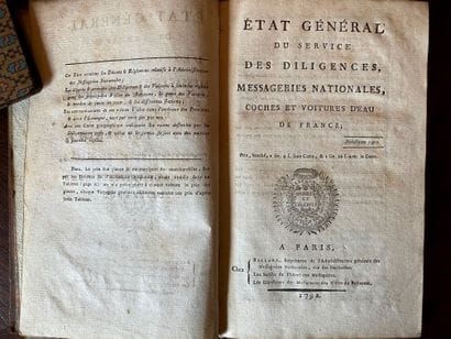 *General state of the service of the stagecoaches...1792...