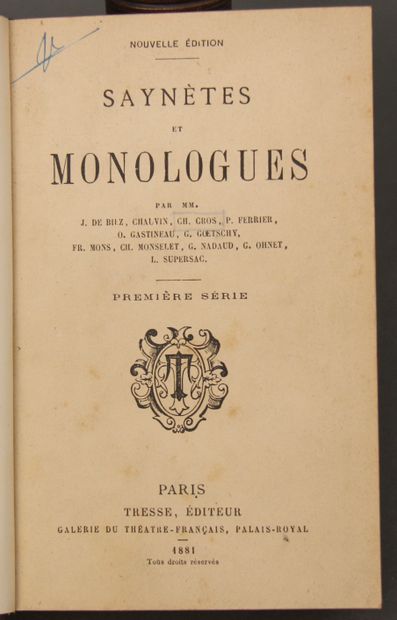 COLLECTIVE. Saynetes and monologues.

2 vols....