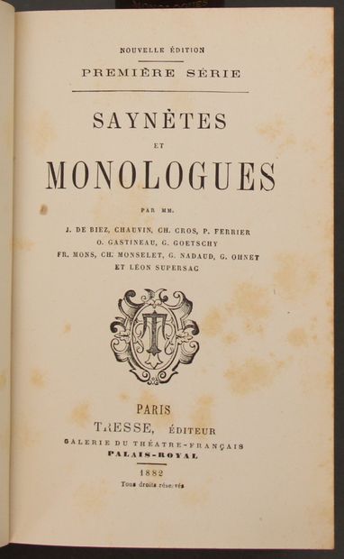 COLLECTIVE. Saynetes and monologues.

2 vols....