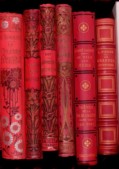 Lot of books bound in percaline and various...