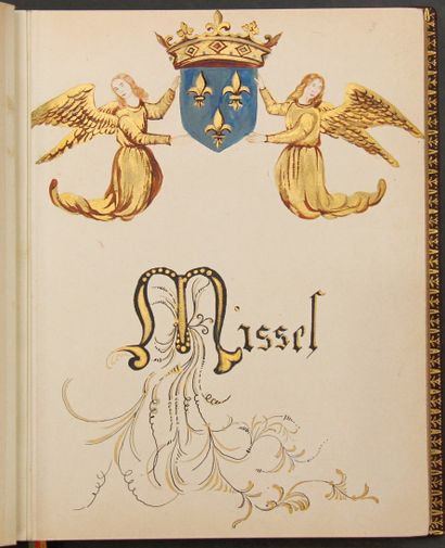 Missal, with full binding with a figure under...