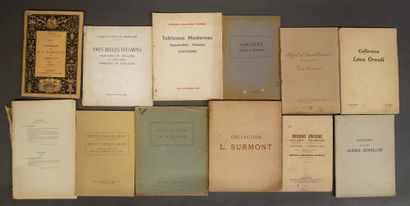 Strong lot of auction catalogs, years 1905...