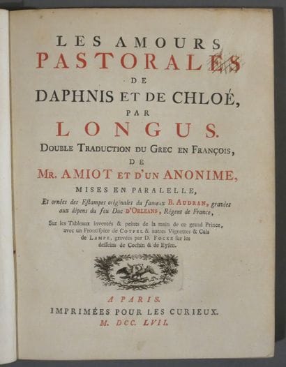 The pastoral loves of Daphnis and Chloe.

With...