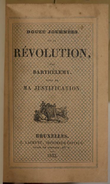 HISTORY

BARTHELEMY. Twelve days of the Revolution....