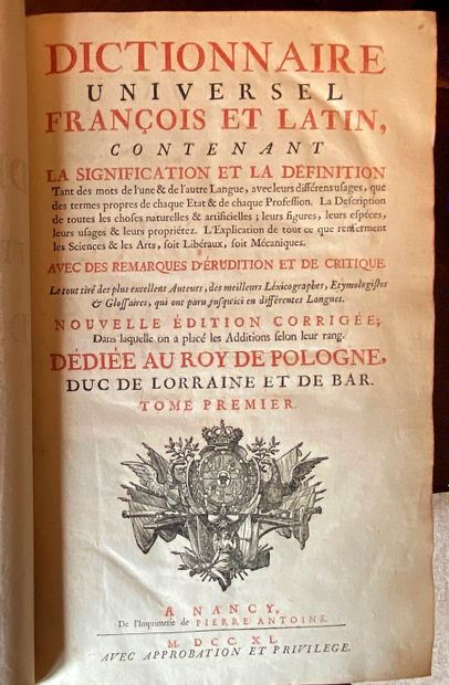 *TREVOUX

Universal French and Latin dictionary,...