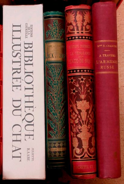 Lot of books bound in percaline and various...