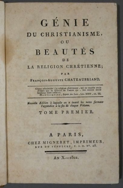 FRANÇOIS-AUGUSTE CHATEAUBRIAND. 

Genius...