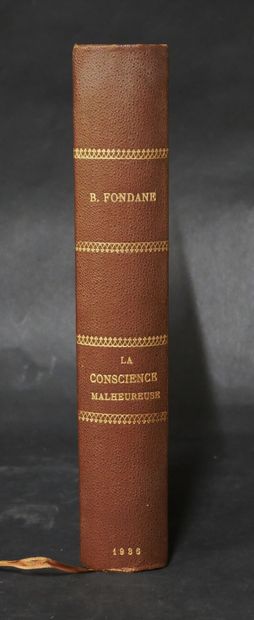 BENJAMIN FONDANE.

Conscience malheureuse....