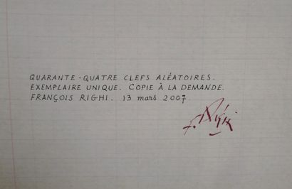François RIGHI. 315.789.601/2.210.333/317.999.934

René...