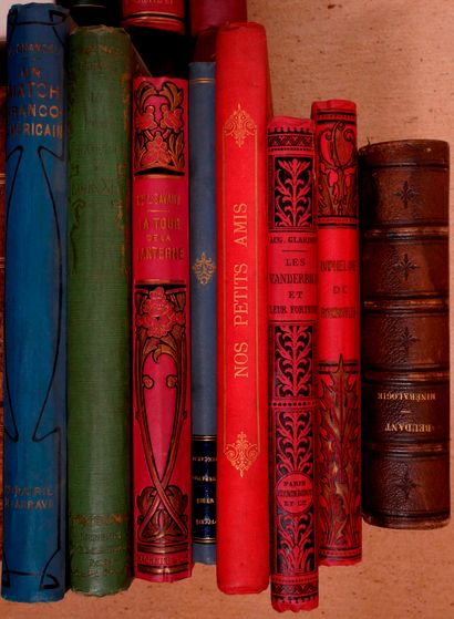 Lot of books bound in percaline and various...