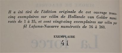 GALLIMARD. Blanche.

SIMONE DE BEAUVOIR....