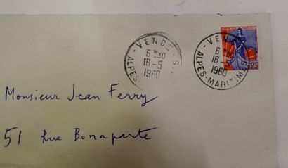 Jean DUBUFFET.

Autograph letter to Jean...
