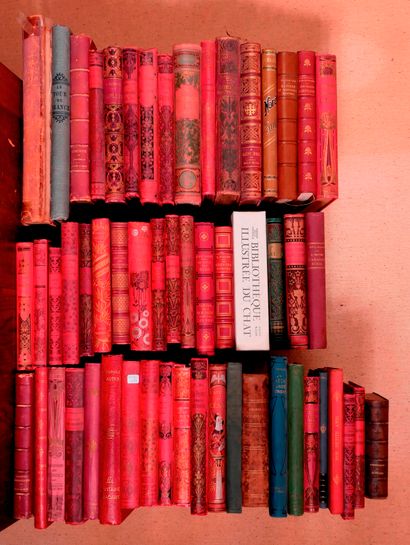 Lot of books bound in percaline and various...