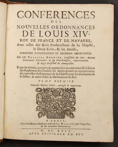 Lot :

- BORNIER

Conférence des Nouvelles...