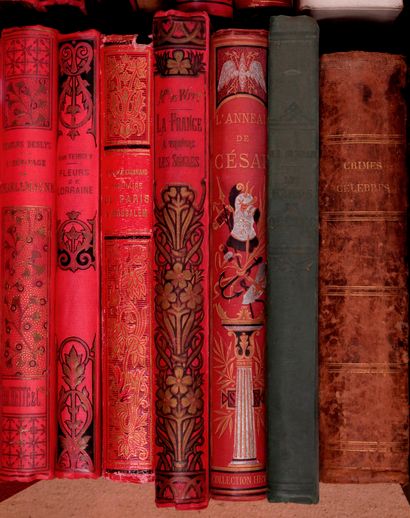 Lot of books bound in percaline and various...